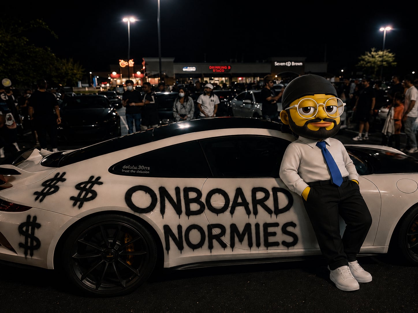 showing up to a car meet in a shirt and tie
